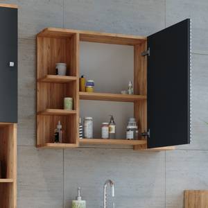 Armoire de toilette Fynn goldkraft Anthracite - Imitation chêne