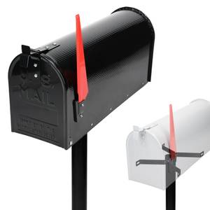 Briefkasten US Mailbox Schwarz Schwarz - Metall - 17 x 23 x 48 cm