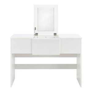 Coiffeuse avec Miroir Escamotable Blanc - Bois manufacturé - 100 x 72 x 48 cm