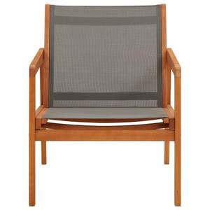 Chaise de jardin 3002486 Gris - Bois massif - Textile - Bois/Imitation - 84 x 78 x 60 cm