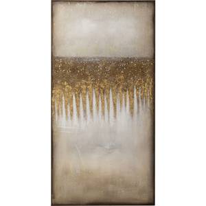 Tableau déco Abstract Fields Marron - Textile - 100 x 200 x 4 cm