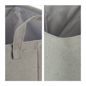 Boîte de rangement rectangulaire Gris - Matière plastique - Textile - 40 x 24 x 30 cm