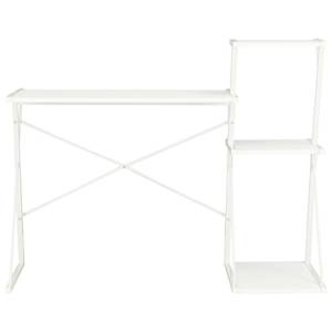 Bureau Blanc - Métal - Bois massif - 116 x 93 x 116 cm