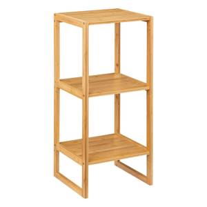 etagere 2niv labnmod, beige Marron - Bambou - 34 x 84 x 36 cm