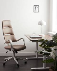 Chaise de bureau GRANDIOSE Marron - Blanc