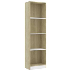 Bücherregal 3016500-4 Eiche Sonoma Dekor - Weiß - 40 x 142 cm