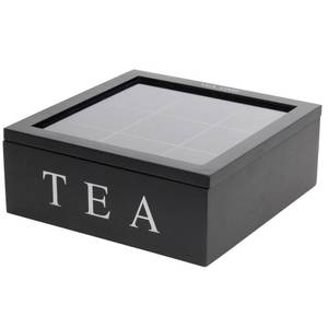 Teebox TEA, 9 Fächer, Teeaufbewahrung Schwarz