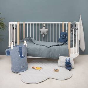 Parure de lit bébé Bliss Bleu - Fibres naturelles - 100 x 1 x 135 cm