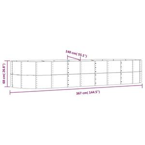 Hochbeet 3012743-2 Silber - 140 x 367 cm