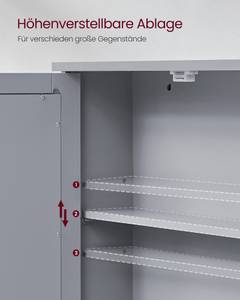 Spiegelschrank Lusaka Grau - Holzwerkstoff - 57 x 59 x 13 cm