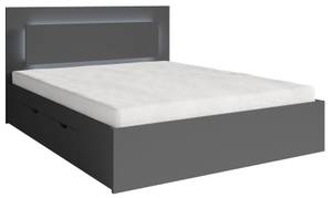 Doppelbett FINO Grau - Breite: 146 cm - Ohne Lattenrost