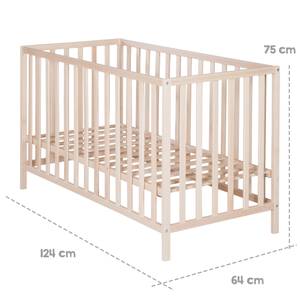 Kinderbett Cosi Braun - Holz teilmassiv - 64 x 75 x 124 cm