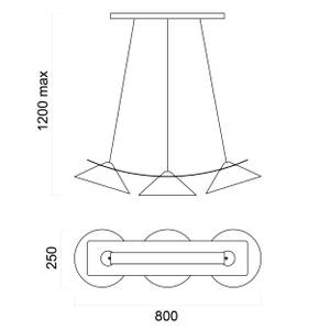 Suspension Miller Vert - Blanc - Métal - 25 x 16 x 25 cm