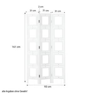 Paravent 3-teilig Fotowand 762 Braun - Weiß