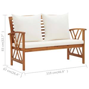 Garten-Lounge-Set (4-teilig) 3004236-2 Braun - Weiß
