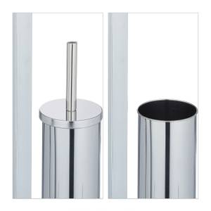 Verchromte WC Garnitur Silber - Metall - Kunststoff - 20 x 72 x 17 cm