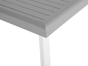 Table de jardin PERETA Gris - Blanc - Métal - 100 x 73 x 175 cm