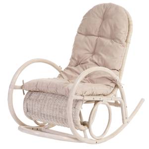 Fauteuil à bascule Esmeraldas Blanc crème