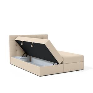 Boxspringbett Doppelbett Tissa Topper Beige - Breite: 160 cm