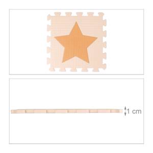 45 x Puzzlematte Sterne orange-beige Beige - Orange