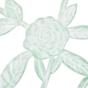 Rosen Gartenbank weiß-grün Schwarz - Grün - Weiß - Metall - 98 x 78 x 56 cm