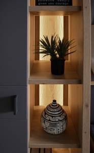 Garderobe Liam 202 (5-teilig) mit LED Grau - Holzwerkstoff - Holzart/Dekor - 258 x 199 x 37 cm