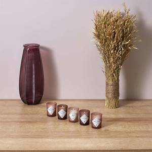 Coffret 5 bougies parfumées Nude Marron - Fibres naturelles - 5 x 5 x 5 cm