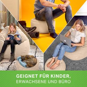 Indoor Sitzsack XXL "Home Linen“+Hocker Beige