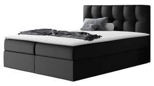 Boxspringbett Rico Hochglanz Schwarz - Breite: 186 cm