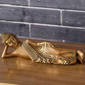 Statue Liegender Buddha Gold - Kunststoff - 5 x 7 x 22 cm