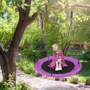 Nestschaukel 90 cm Schwarz - Violett - Weiß