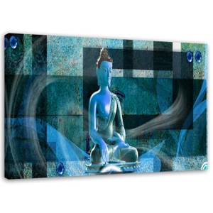 Leinwandbild Blau Orientalisch 100 x 70 cm