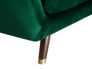 2-Sitzer Sofa BODO Smaragdgrün - Gold - Grün - Eiche Dunkel