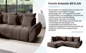 Ecksofa BEYLAN Braun