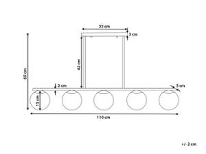 Lampe suspension ZIKULI Doré - Blanc - Métal - 110 x 60 x 15 cm