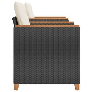 Bistro-Set-k119 ( 3-tlg ) Schwarz - Massivholz