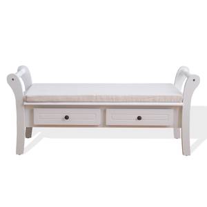 Banc RE4506 Blanc - Bois manufacturé - 40 x 47 x 108 cm