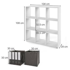 Raumteiler Nove 37942 Weiß - Holzwerkstoff - 104 x 108 x 29 cm