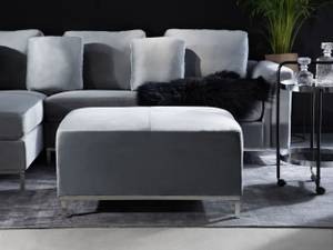 Pouf ottoman OSLO Gris - Textile