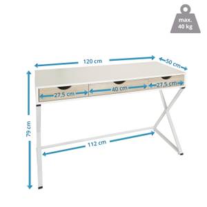 Schreibtisch EASY FLOW III Braun - Weiß - Holz teilmassiv - 120 x 79 x 50 cm