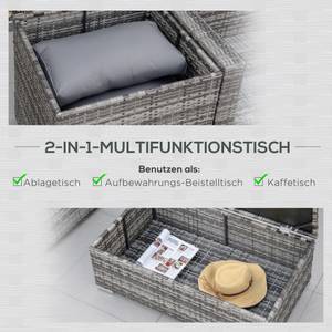 Gartensessel-Set (6-tlg.) 860-006V01GY Grau - Polyrattan - 70 x 66 x 70 cm