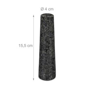 Mortier granit avec pilon pour pesto Gris - Pierre - 14 x 10 x 14 cm