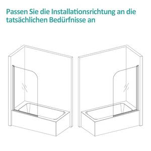 EMKE 90x140cm Badewanne Duschwand Tiefe: 90 cm