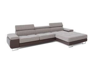 Ecksofa ANT-M Beige - Braun - Ecke davorstehend rechts