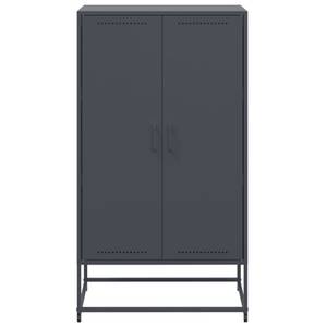 Highboard DE7838 Grau - Metall - 39 x 124 x 69 cm