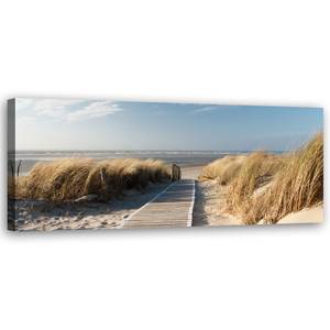 KUNSTDRUCK Beach with Coastal Grasses 3 90 x 30 cm