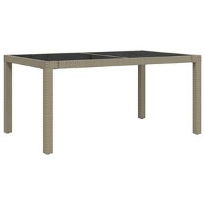 Table de jardin 3011479 Beige - Métal - Matière plastique - Polyrotin - 90 x 75 x 150 cm