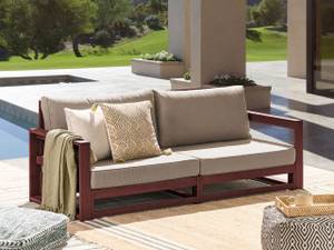 Gartensofa TIMOR Rotbraun - Taupe - 184 x 75 cm