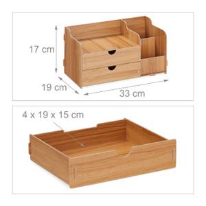 Schreibtisch Organizer mit Schubladen Braun