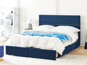 Doppelbett VERNOYES Blau - Gold - Marineblau - Breite: 188 cm